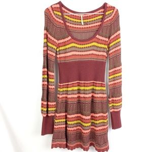FREE PEOPLE 70s vibe Stripe Knit Long Sleeve